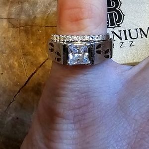 Titanium Buzz- wedding ring and band Not Artached They Arw Seperate . OBO